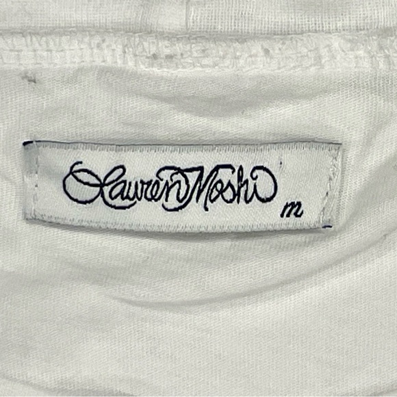 NWOT Lauren Moshi Wolf Crystal Tee w/Fantasy Elements, white/multi, szM - Picture 15 of 16